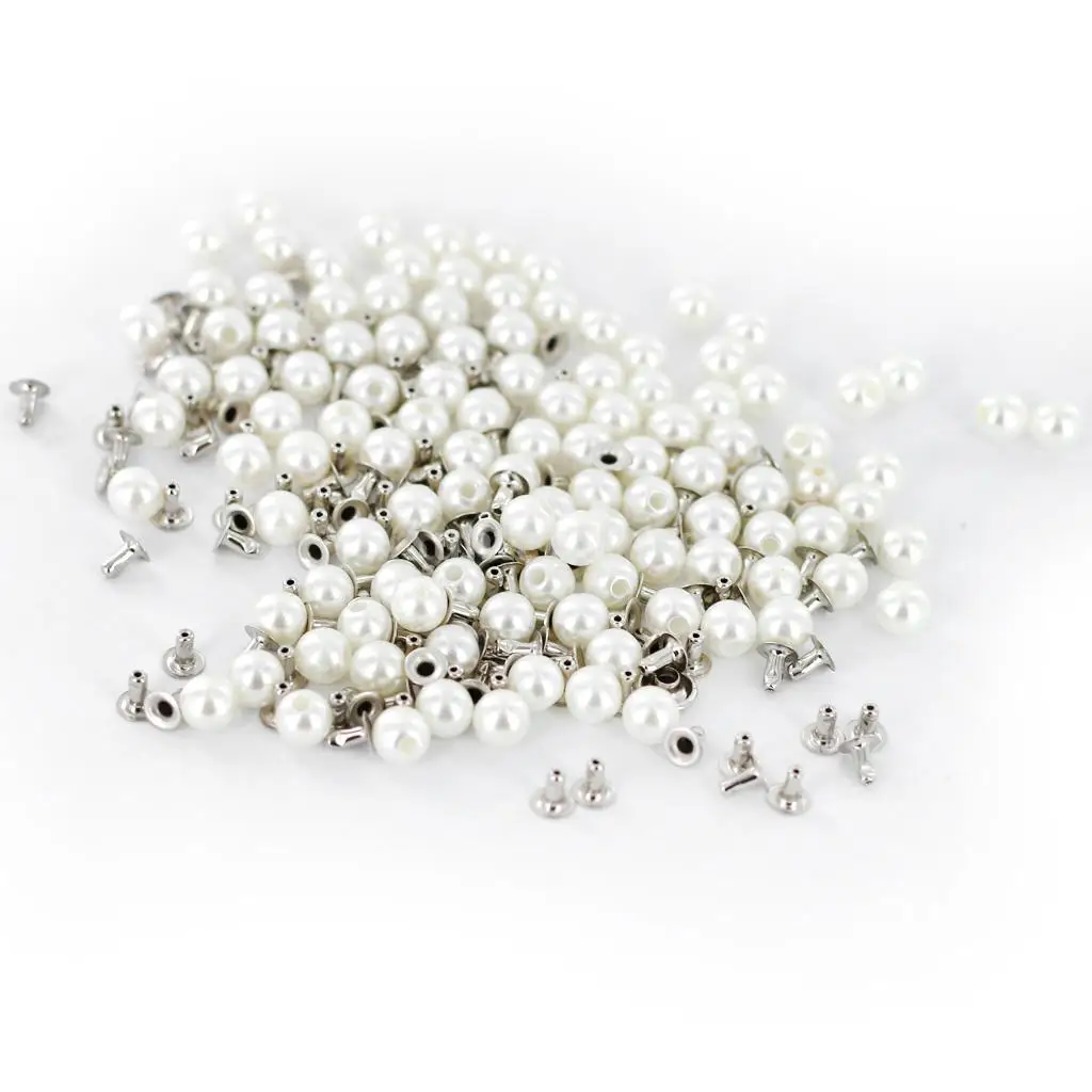 

Rivets and Pearls Set for DIY Crafts 100pcs Ivory