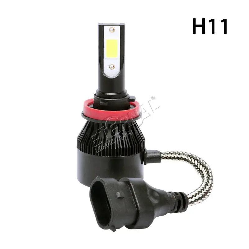 50 пар черный 7200lm автомобильная светодиодная лампа для фары комплект авто фары H1 H3 H4 H7 H11 9005 9006 налобный фонарь светодиодный фонарь Бег огни