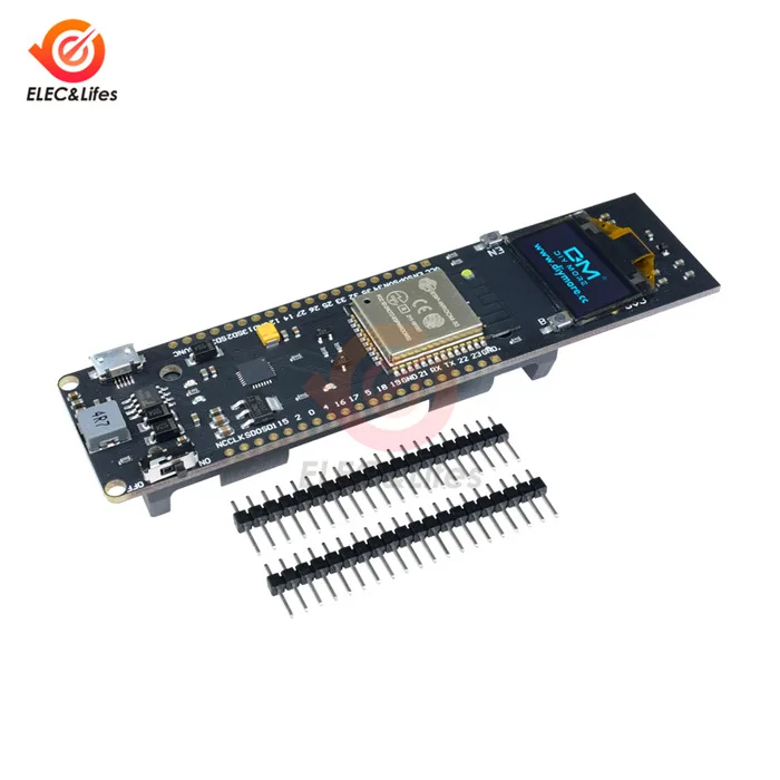 0,96 ''OLED ESP32 макетная плата WiFi Bluetooth щит 18650 Держатель литиевой батареи ESP-32 ESP8266 CP2102 секционный модуль - Цвет: blue