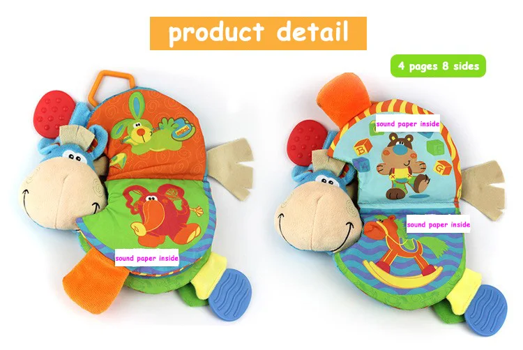 Livre En Tissu Pour Bebes De 0 A 12 Mois Hochets Jouets Animal Ane Mignon Educatif Poussette Nouveau Ne Cadeau Pour Bebe Aliexpress