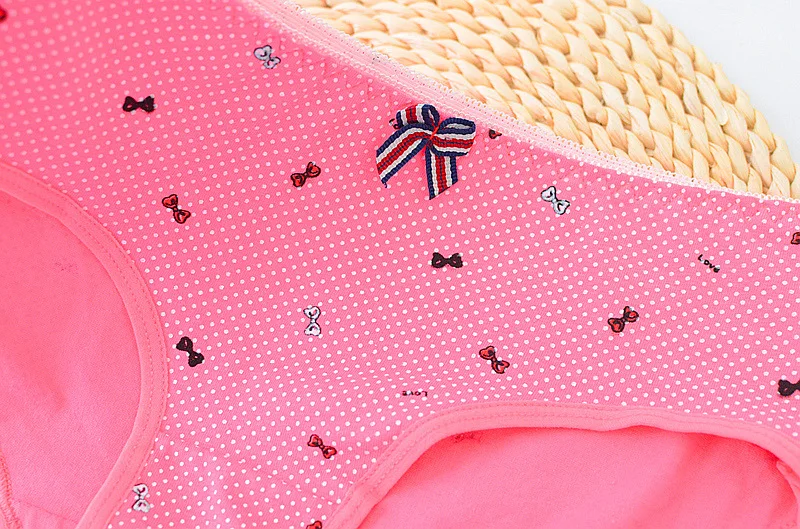 Новинка, 5 шт./лот, хлопковое нижнее белье для девушек, одноцветные шорты с талией, удобное антибактериальное нижнее белье, трусы с принтом для молодых женщин