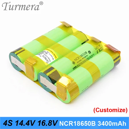 Аккумулятор Turmera 18650 hg2 3000mAh vtc6 ncr18650b 3400mah аккумулятор для 3s 12,6 v 4S 16,8 v отвертка аккумуляторная батарея Настройка n9 - Цвет: 4S 14.4V 16.8V NCR