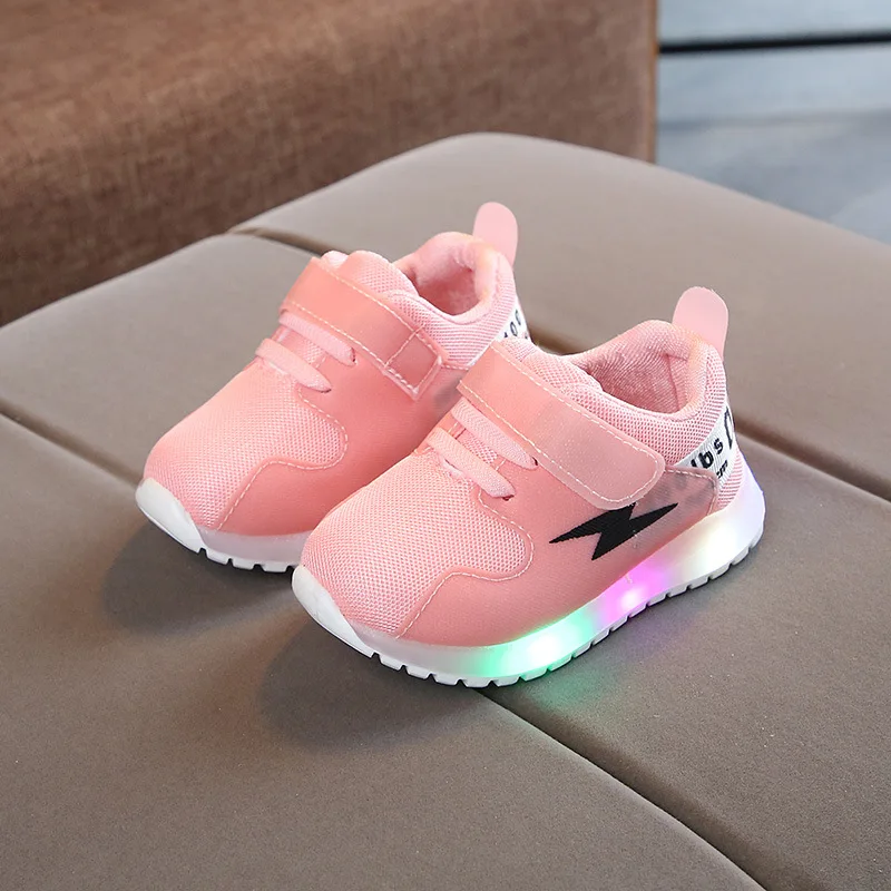

E CN girls boys kids shoes led luminous children shoes sport sneakers mesh glowing kids shoes baby snakers casual flat shoes