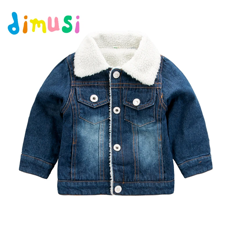 Acheter Dimusi D hiver denim Veste garçons Jeans Vestes Rétro Plus Épais Velours Denim Veste enfants Tactique chaud Coupe Vent Jeans Manteaux