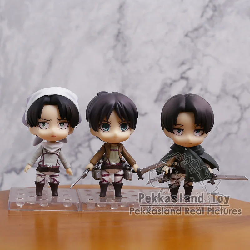 

Attack on Titan Rivaille Levi 417 / 390 / Eren Jaeger 375 Nendoroid PVC Action Figure Collectible Model Toy