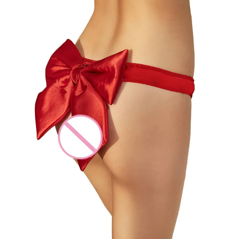

snowshine YL5 Sexy Girl Cute Bowknot Lingerie Plus Size Women G-string Underpant Night T-back free shipping