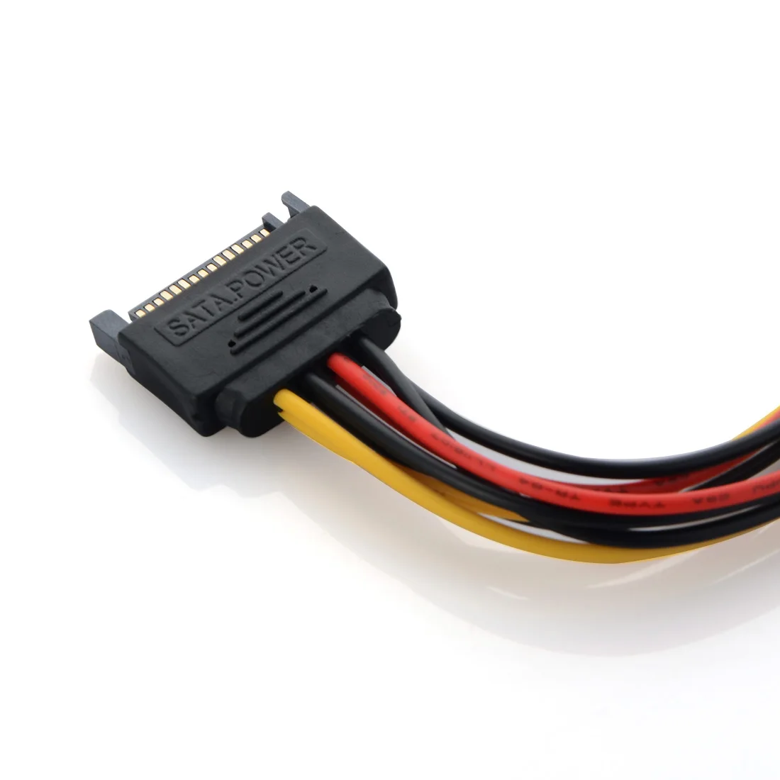 15 Pin SATA Male Plug To 2 Female 15Pin Power HDD Splitter Connector Cable Power Cable Cord Adapter for bitcoin mining device