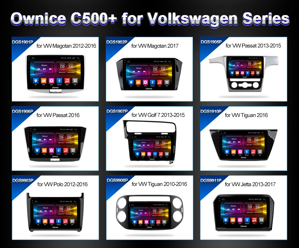 Flash Deal Ownice C500+ Octa Core 10.1"/9" Android 6.0 Car Radio DVD player GPS For VW Magotan POLO PASSAT Golf 7/R/GTE Tiguan Touran Jetta 3