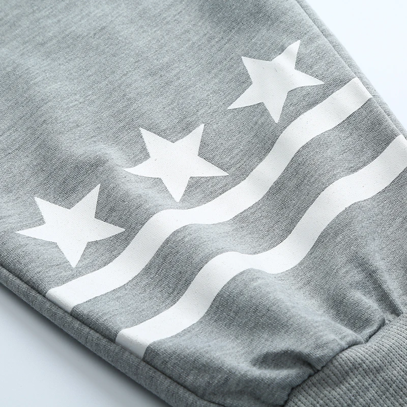 High quality 2019 Summer new digital five-pointed star Number7 print trousers stripes Beam foot trousers casual harem sweatpants High quality 2019 Summer new digital five-pointed star Number7 print trousers stripes Beam foot trousers casual harem sweatpants