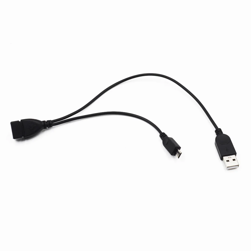 Черный Micro USB 2,0 хост OTG USB кабель мужской женский микро Мужской для телефона планшета ПК внешний U диск ридер GDeals - Цвет: Черный