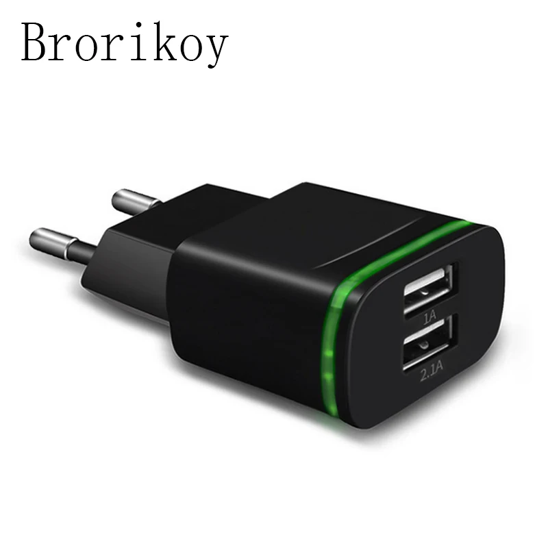 Универсальное настенное зарядное устройство USB для iPhone Samsung S 6/7/8 Plus Micro Type C Кабель