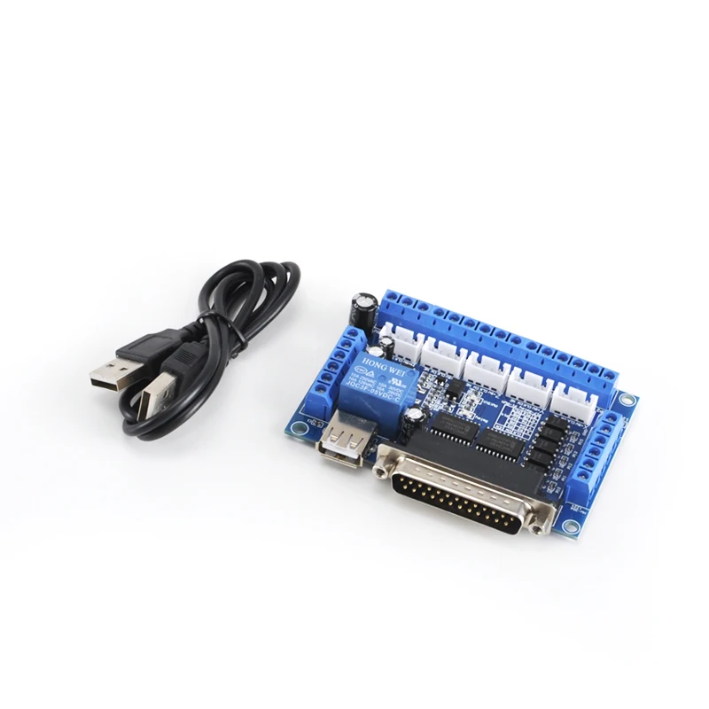 CNC Управление плата 5 Ось Интерфейс адаптер коммутационная плата Mach3 ЧПУ Управление; для шаговый мотор драйвер платы с USB кабель
