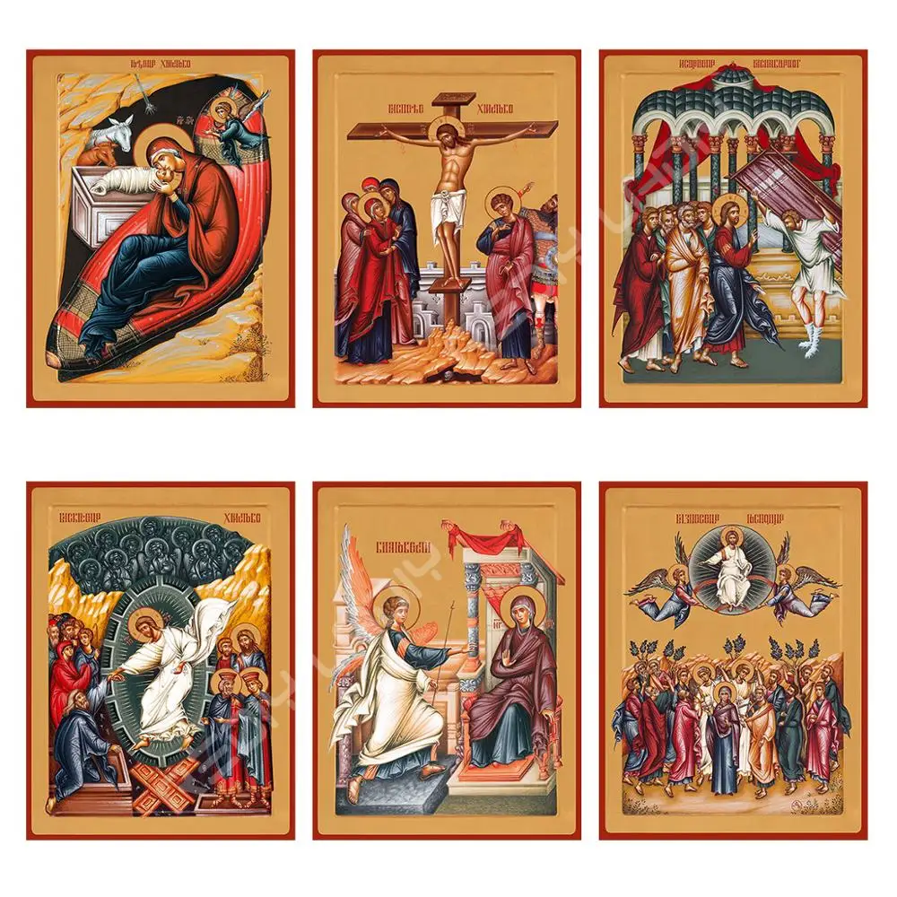

DIY Diamond Painting Full Round/Square Drill Diamond Embroidery Orthodox Icon Wall Decor Crystal Rhinestone Mosaic Cross Stitch