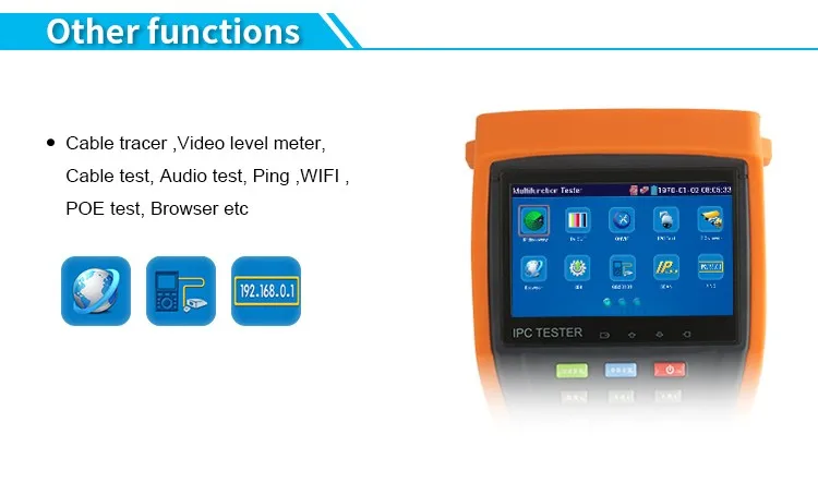 IPC4300 тестер 4," сенсорный экран IP монитор тестирования камеры POE CCTV тестер wifi PTZ