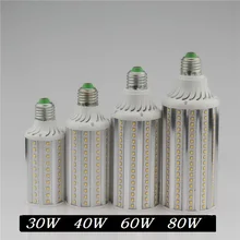 Super Bright 30W 40W 60W 80W LED Lamp E26E27 E40 85-265V Lampada Corn Bulbs Light Pendant Lighting Chandelier Ceiling Spot light