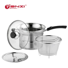 22 см кастрюли для мясного бульона из нержавеющей стали многоцелевой четыре сезона кастрюля, сковорода многодонный горшок набор кастрюля для индукционной плиты TG31