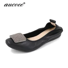 18; Лидер продаж; Модные женские балетки; удобная Свадебная обувь из натуральной кожи; балетки на плоской подошве; складная обувь для беременных; F1166