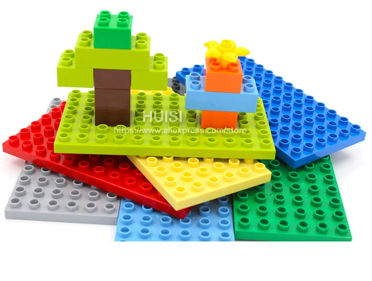 Duplo Совместимость с лего Дети DIY игрушки ABS пластик строительные игрушки блоки кирпичи части 8x8 развивающие обучающие игрушки для ребенка 3 лет