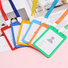 Шейный ремень кличка чехол для кредитной карты значок случае конфеты цвета двухсторонняя прозрачная Рабочая визитница защитный чехол