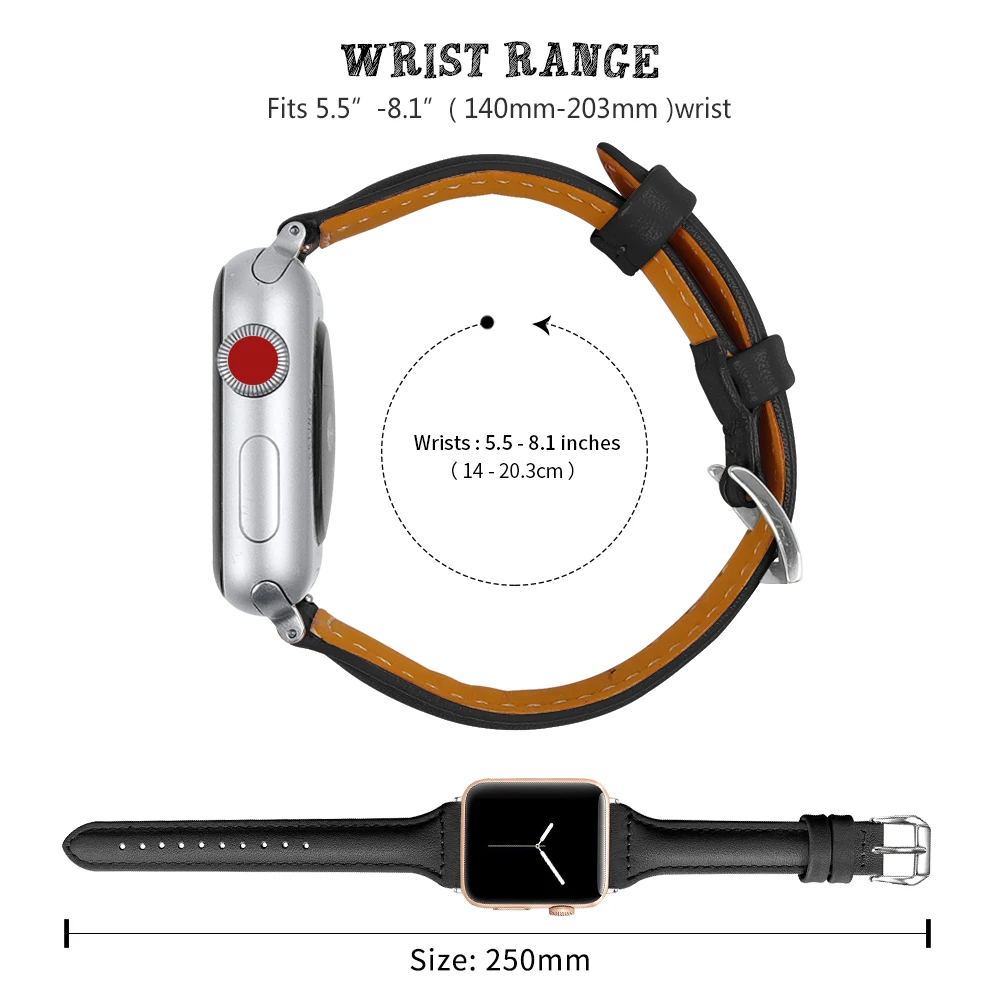 Для женщин часы Для мужчин часы из натуральной кожи женские наручные часы ремешок для Apple Watch Series 4/3/2/1 38 мм 40 мм 42 мм 44 мм