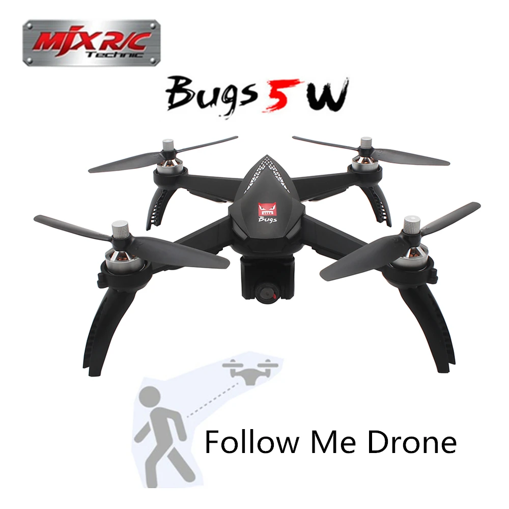 Бесщеточный Радиоуправляемый Дрон MJX Bugs 5 Вт B5W с GPS Wi Fi FPV и камерой автоматической