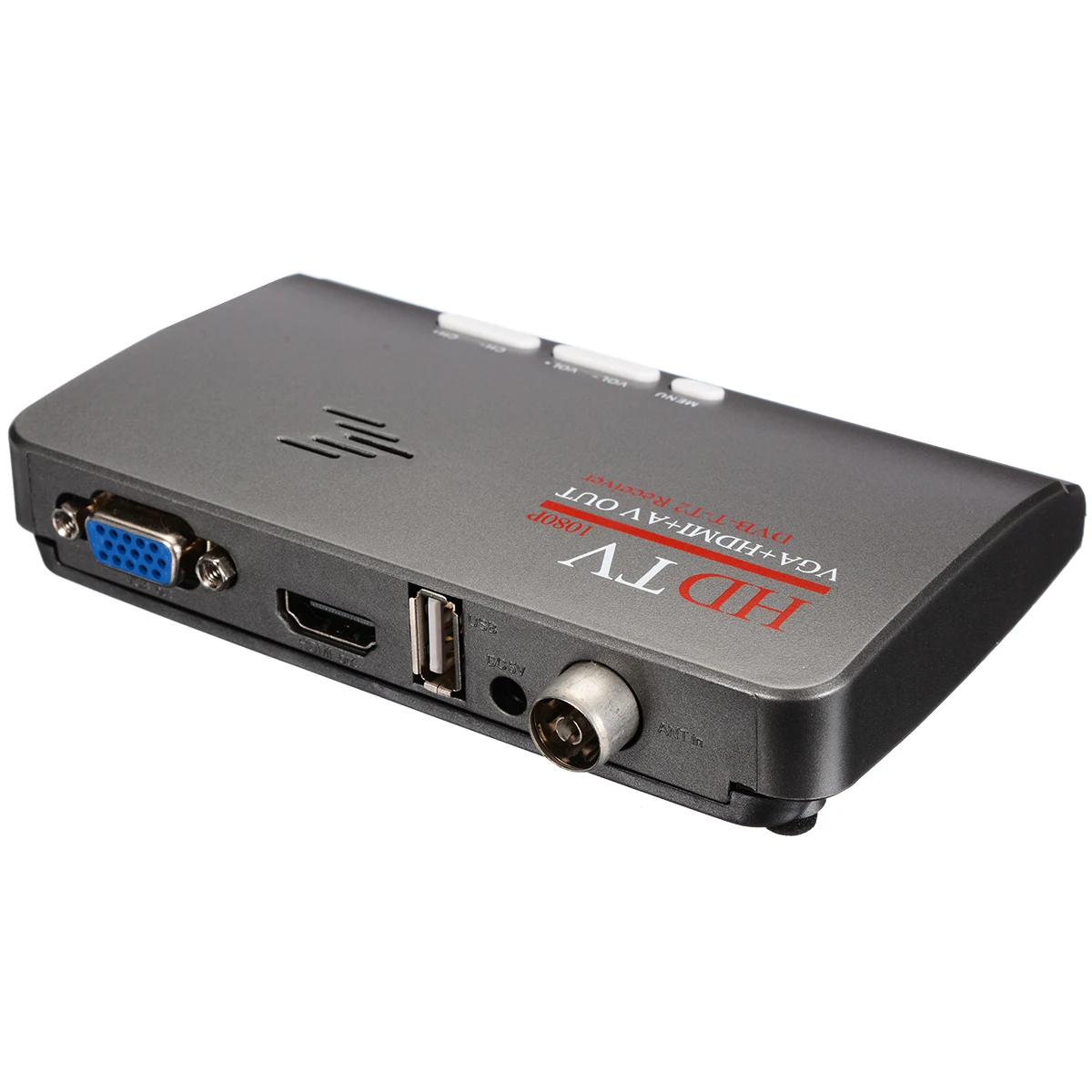 Mewest 1 шт. HD 1080P с VGA версией DVB-T/T2 ТВ коробка черный AV CVBS цифровой приемник дистанционное управление 15x14x5 см Mayitr
