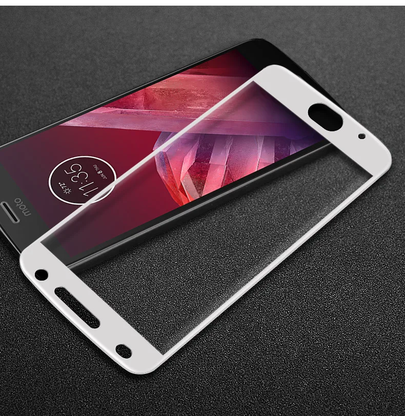3D закаленное стекло для Motorola Moto Z2 Play Полное покрытие экрана Взрывозащищенная