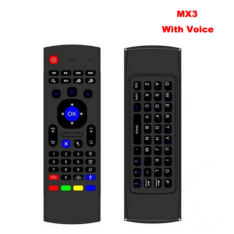 MX3 Air mouse 2,4G Беспроводная мини-клавиатура с ИК-обучающим расширенным пультом дистанционного управления для Android tv Box компьютера X96 Mini - Цвет: with Voice MX3