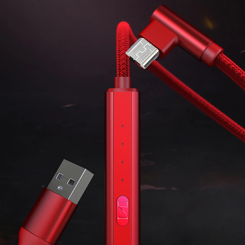 2 шт./упаковка Micro USB кабель с таймером и нейлоновой оплеткой|Кабели для мобильных