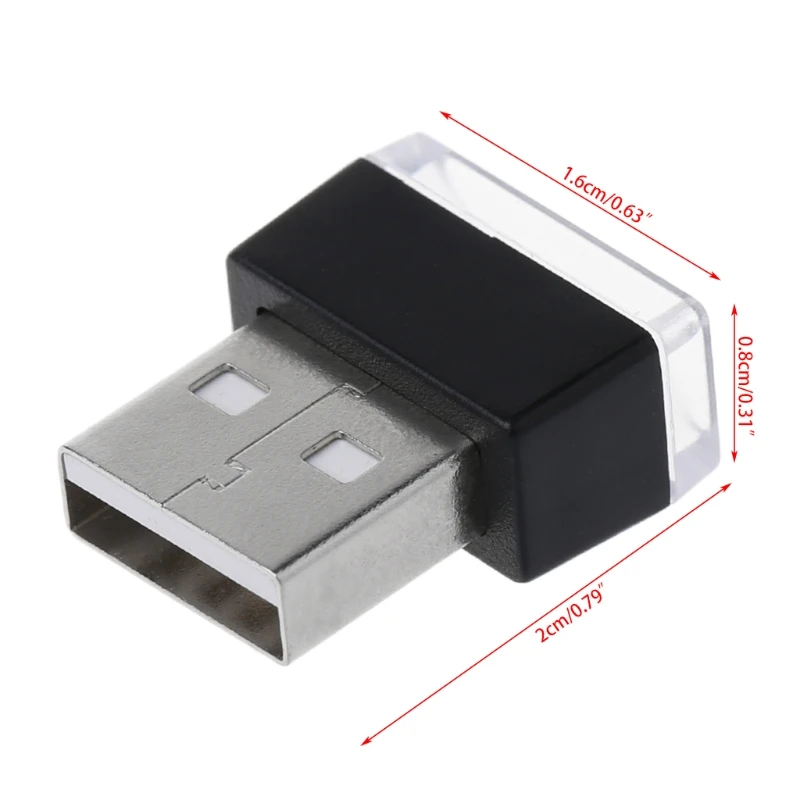 1 шт. автомобильный атмосферный свет светодиодный мини USB прикуриватель декоративные огни лампы дизайн горячая распродажа