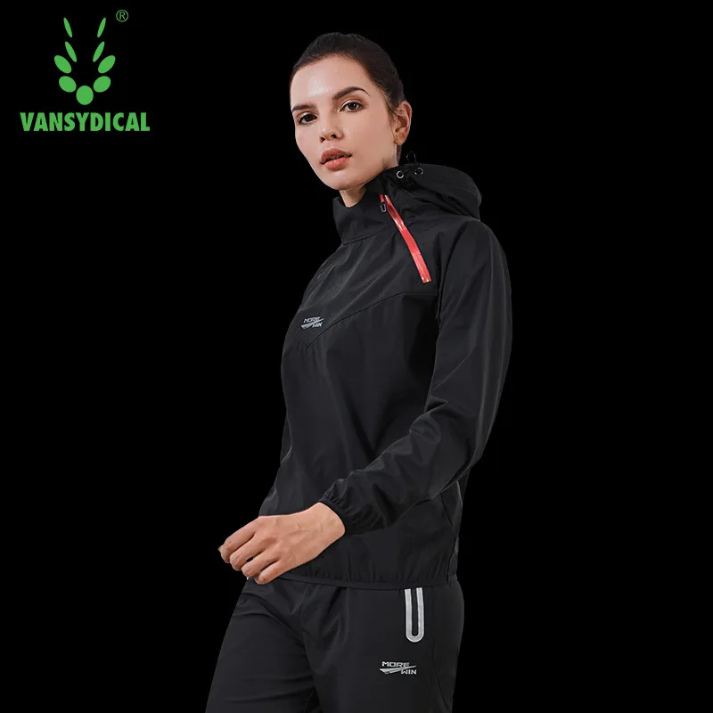 

Women Outdoor Running Hooded Jackets Jogging Training Tops Vansydical 2019 Fitness Sweatier Female Hot Sweat Sport Jacket