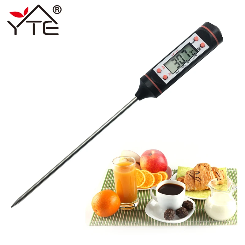 

Electronic Digital Probe Meat Thermometer Kitchen Cooking BBQ Food Thermometer Cooking Stainless Steel Foldable Probe Meat