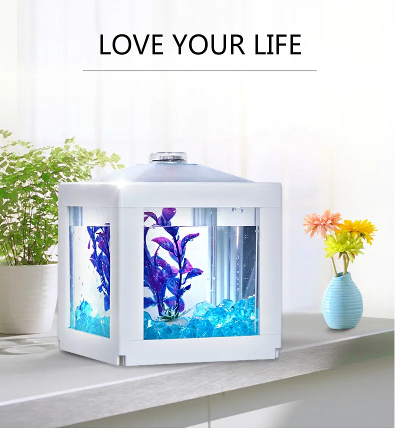 Аквариумные мини-прозрачные светодиодный аквариумные рыбки Betta, украшение аквариума, черный, красный, белый цвет, украшение для рабочего стола