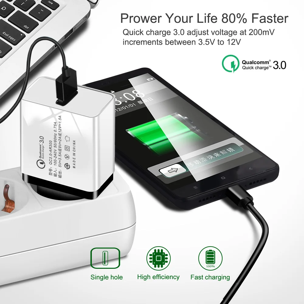 Быстрое зарядное устройство 9 В, 2 А, 3,0 USB зарядное устройство для samsung Galaxy J3 Achieve Amp Prime 3 A8 A9 Stal Lite QC 3,0 EU быстрое настенное зарядное устройство для путешествий