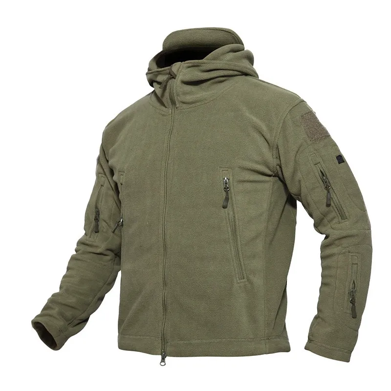 

2019 Men Spring Tactical Soft Shell Fleece Army Military Shooting Hunting Coat Camping Hiking Thermal Hooded Jacket 4 color