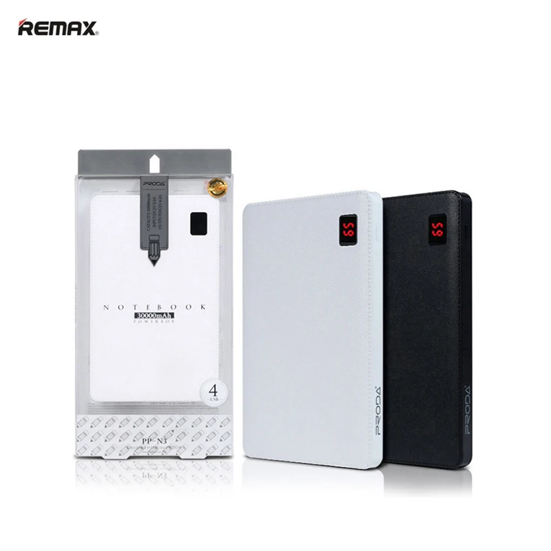 Remax Portable Powerbank 30000mAh 4 USB External Battery Charger Notebook 30000 mah Power Bank For Xiaomi Phone Tablet Poverbank