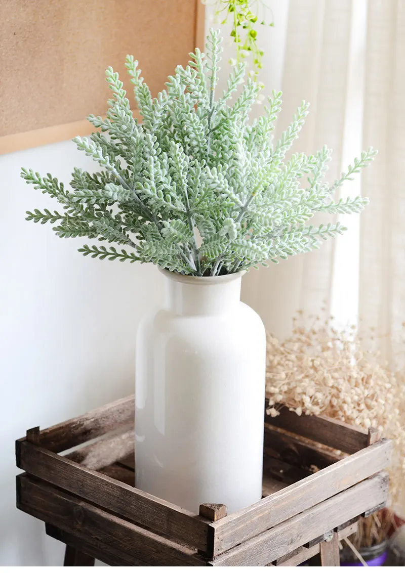 Искусственные растения зелеными листьями декоративная ваза для цветов аксессуары для дома Свадебные украшения в форме искусственных цветов