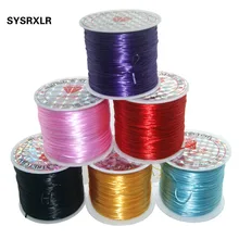 60 м/рулон 1 мм 8 видов Красочный Эластичный Канатный шнур Хрустальная нить для изготовления ювелирных изделий Бисероплетение проволока для браслетов веревка