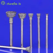 50pcs diamond mounted point dremel rotary tool mounted wheels Head dia 2~16mm Shank dia 2.35&3mm head type E TZ53