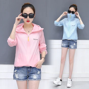 

New Summer Sunshine Protection Laides Jacket Cycling Face Long Sleeve Women Thin Print Hoodies Breathable Outwear Clothes Coat