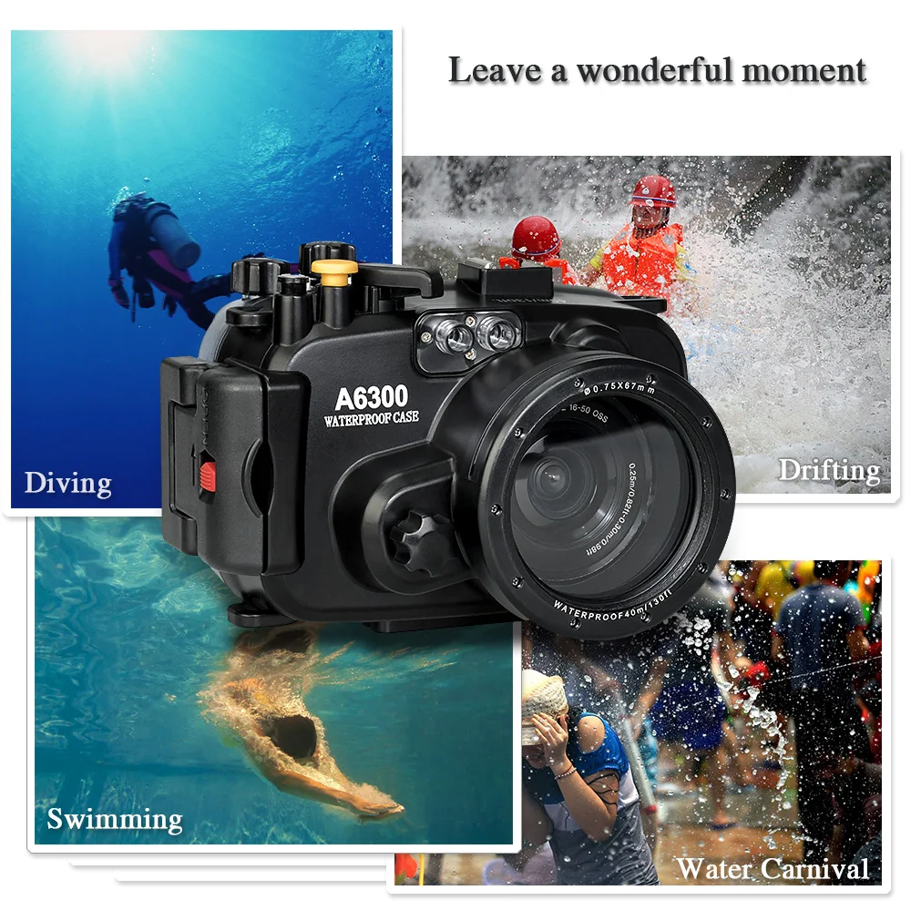 Водонепроницаемый корпус для камеры Sony A6300 A6400 IPX 8 глубина погружения 40 м защитный