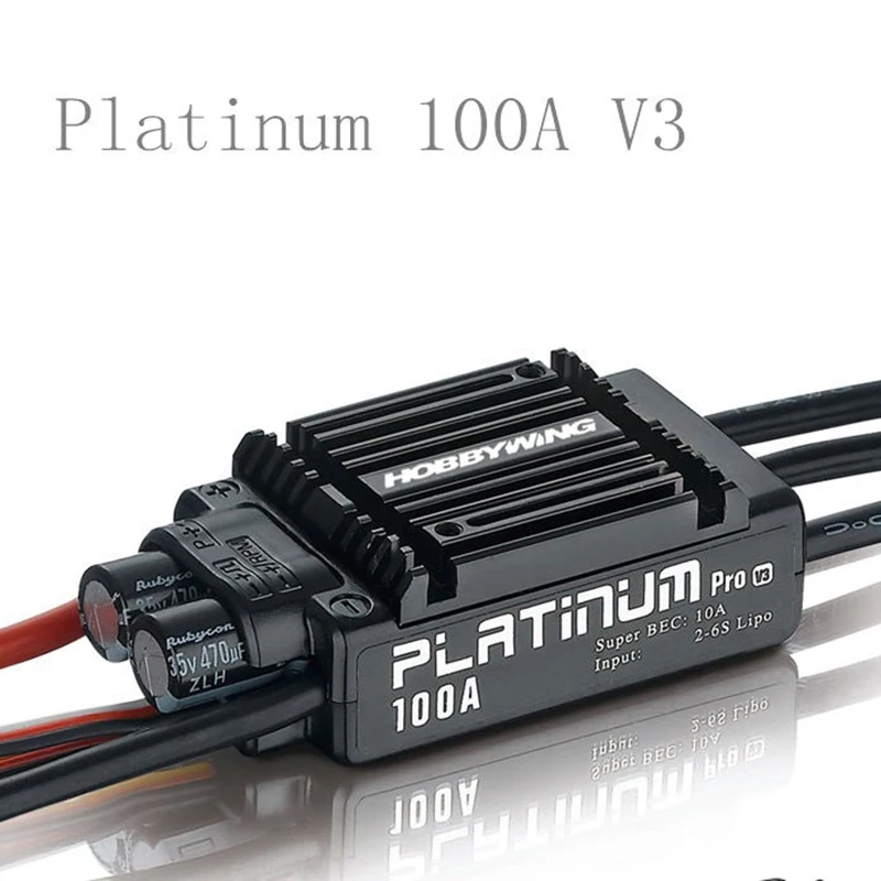 

Original Hobbywing Platimum 50A 100A V3 RC Brushless ESC Electronic Speed Controller ESC for Helicopter Airplane Drone Fixed-win