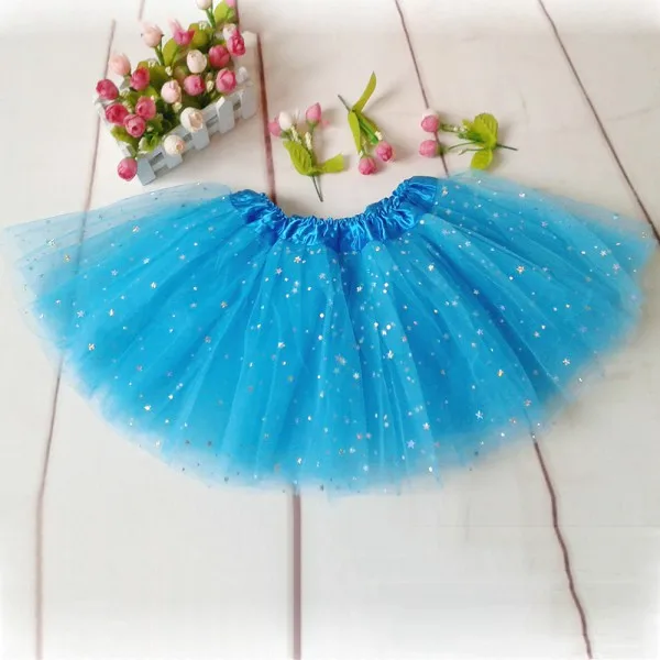 Новая детская танцевальная расшитая блестками марлевая одежда для гимнастики оборудование для гимнастики танцевальная юбка средней длины для девочек художественная гимнастика - Цвет: Синий