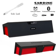 Big power 10W Sardine HIFI portable wireless bluetooth Speaker Stereo Soundbar TF FM radio subwoofer column