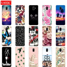 Funda de teléfono de silicona funda para Samsung Galaxy A6 2018 Dual SIM SM A600 A600F para Samsung A6 Plus 2018 A605 A605F butterfly