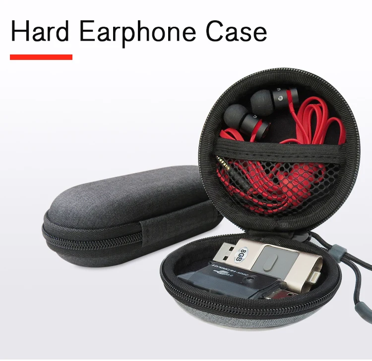 01 Liboer Hard Organizer Earphone Case Storage Small Earphone Bag Mini Earphones Pouch EVA Protective Case for Earphones and Cables