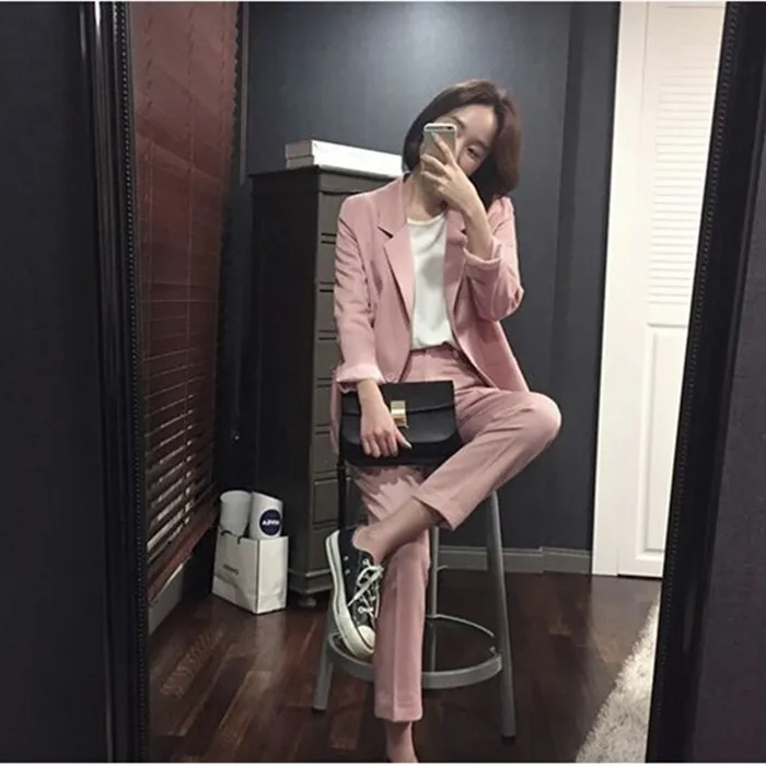 

Pant Suits Women Casual Office Business Suits Formal Work Wear Sets Uniform Styles Elegant Pant Suits/Costumes for women