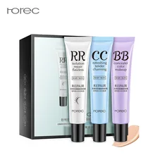 3pes/набор изоляции BB& CC крем для макияжа женский отбеливающий консилер для лица контроль масла веснушки удаление тональной косметики