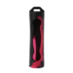 Durable Silicone Sleeve Cover for Battery Protection and Storage (Black Red)