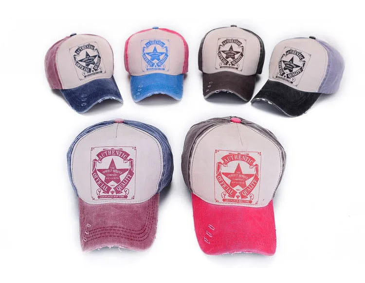 Star Patchwork Baseball Cap Men Outdoor Tennis Hats Sports Woman Cap Cotton Custom Hat Z-1462